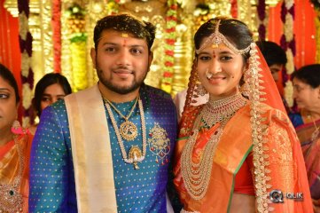 Celebs at Bandla Ganesh Brothers Daughter Ashritha Wedding Photos